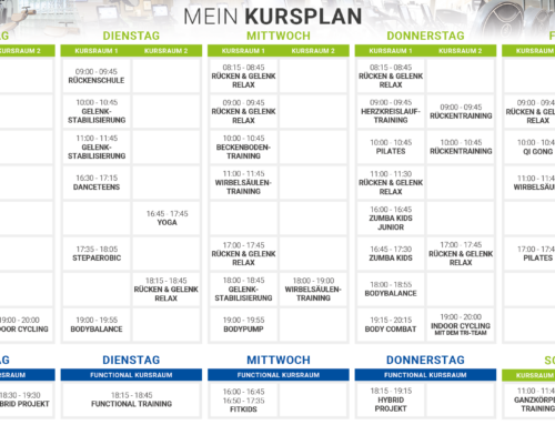 Dein Kursplan ab 01.10.2026