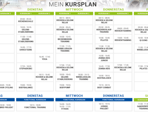 Dein Kursplan ab 10.09.2026